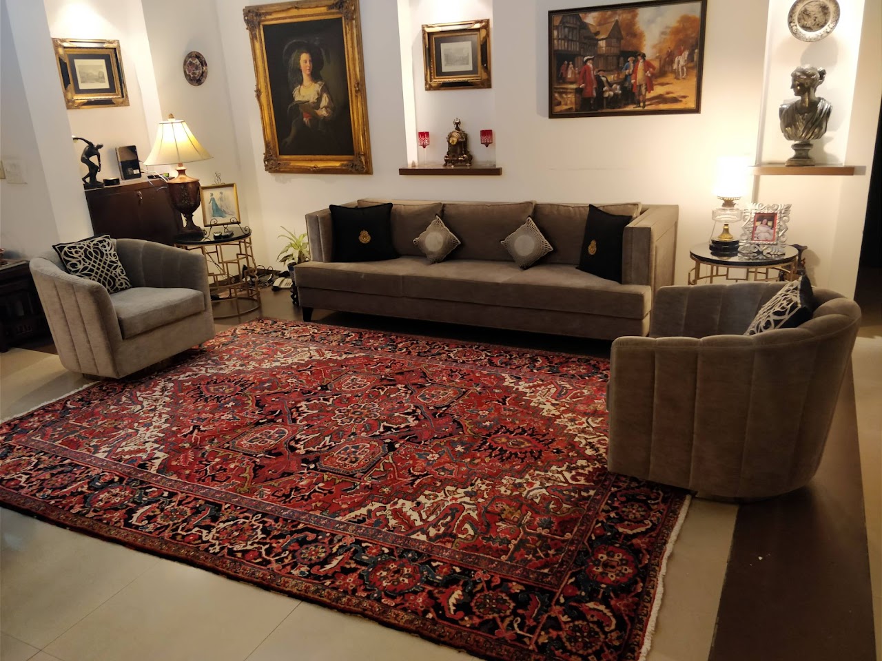Elegant carpet in living space